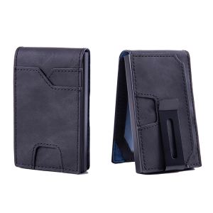 Portefeuille slim homme RFID porte-cartes pop-up