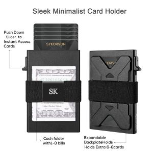 Portefeuille aluminium slim RFID 12 cartes homme