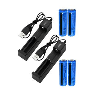 Batterie Li-ion 3000mAh 3.7V chargeur USB torche