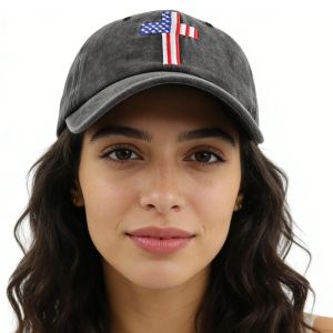 2 casquettes baseball drapeau américain croix Jésus patriote