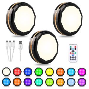 Ensemble 3 projecteurs LED capteur mouvement recharge