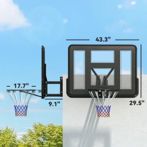 Panier basket mural Soozier, 43", écran renversé