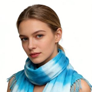 Foulard Viscose Turquoise - Essentiel Été 67x24po