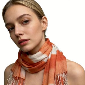 Foulard Viscose Rouge-Orange - Fluide Casual 67x24po