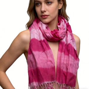 Foulard Viscose Rose Foncé - Vibrant Quotidien 67x24po