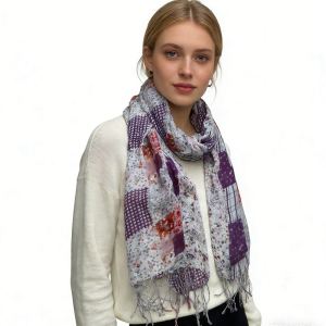 Foulard Viscose Mauve - Long Léger 63x23po