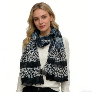 Foulard Polyester Noir - Classique Quotidien 67x21po