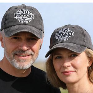 2x Casquette baseball 30 ans parfait homme/femme délavée