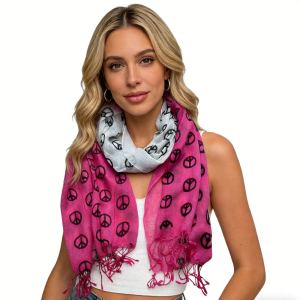 Foulard Viscose Rose Foncé - Sheer Été 63x22po