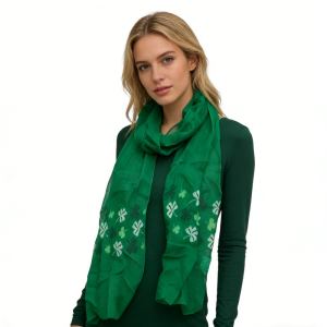 Foulard Imprimé Olive Duo - Tons Terre 60x11po Chacun