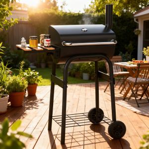 BBQ tonneau charbon table pliable thermostat