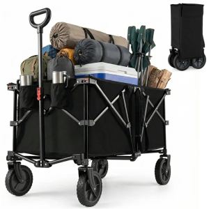Chariot utilitaire 400 lb collapsible noir