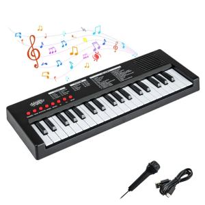 Clavier électronique enfant 37 touches noir micro