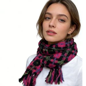 2pcs Foulard scintillant avec fils métalliques, look luxe