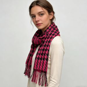 2pcs Foulard texturé tissage Jacquard douillet, look luxe