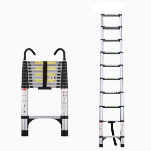 Échelle télescopique aluminium ajustable rangement facile