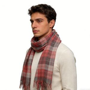 2pcs Foulard Léger Mode Orange-Rouge Teinture Filée