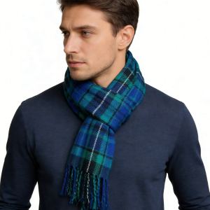 2 foulards col hiver rayé luxe femme homme