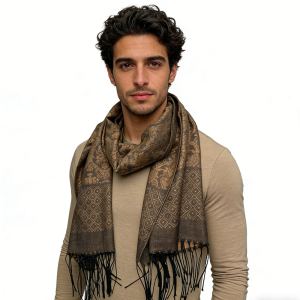 2pcs Tweed Look Sophisticated C Amel Business Casual Scarf ,Luxe Look For Evening Wear,Scarf,vacation,daily Life,evening Party,Office Appropriate Subtlety For Women Men