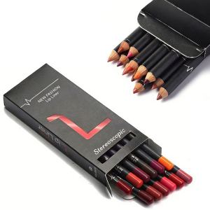 Ensemble 12 crayons à lèvres haute pigmentation vegan
