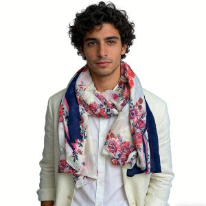 2 Foulards Légers Floraux Élégants Longs