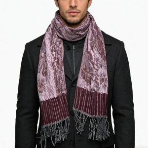 2pcs Foulard Jacquard soirée texture riche, look luxe