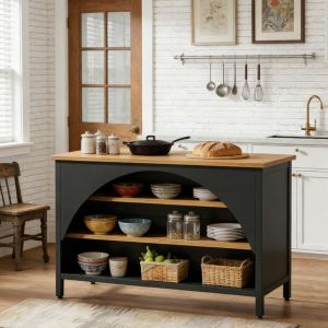 Armoire cuisine, îlot cuisine, rangement cuisine