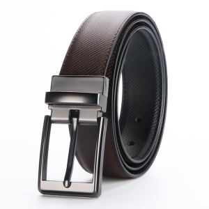 Ceinture réversible cuir femme boucle simple 2 en 1
