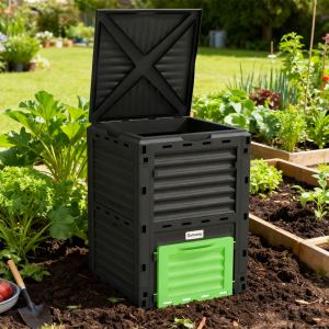 Bac compost jardin 80 gallons aération grande capacité