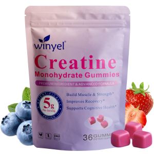 Créatine monohydrate gommes 5g sans sucre 36 pcs