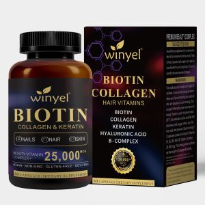 Biotine collagène acide hyaluronique kératine 60 capsules