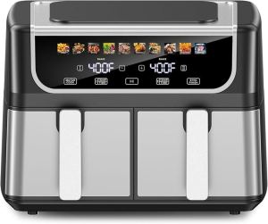 Friteuse air double panier 9.5L 10 modes