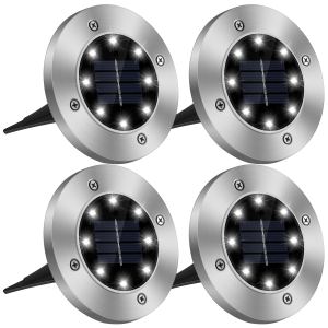 4pc lumière solaire enterrée décoration IP65 chemin jardin patio