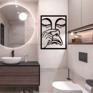 Sculpture mural métal pince-nez fantaisiste - Art fer