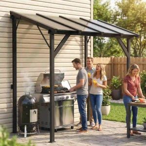 Gazébo grill toit rigide