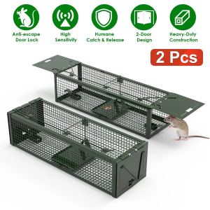 2 pièges rats humains 15,35x4,72x3,94po galvanisé