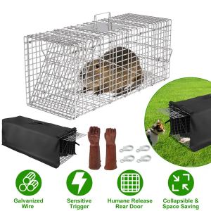 Cage piège humain chat avec couverture imperméable