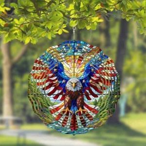 Girouette drapeau 3D américain patriotique aigle