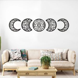 Art mural lune croissant 5 pièces décor islamique