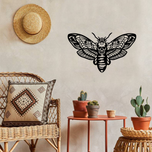 Art mural papillon vintage métal gothique cottage