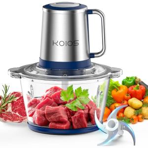 KOIOS robot culinaire 2L bol verre, hachoir viande