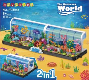 HOGOKIDS : Ensemble construction aquarium - 2 styles avec animaux marins