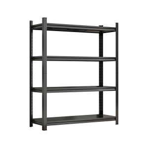Étagère métal 4 étages, 63 po H, noir