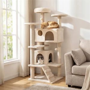 Tour à chat 52 po beige avec perchoirs et condos