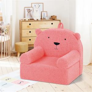 Chaise ours mousse enfant - rose