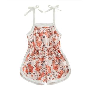 Vêtement Bébé Fille Combinaison Florale Nœud