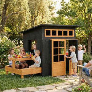 Maisonnette Bois Enfants Picnic Table Ardoises 3-8 Ans