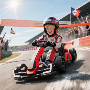 Kart électrique 24V 7,5 MPH siège ajustable rouge