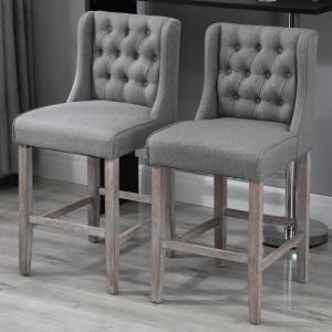 Tabouret hauteur comptoir 26,25", ensemble 2, gris