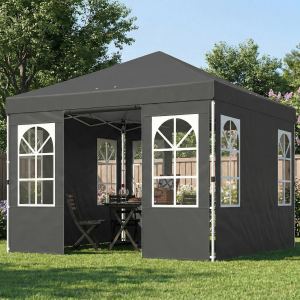 Tente canopy 9,6x9,6pi, parois, UPF50+, gris foncé